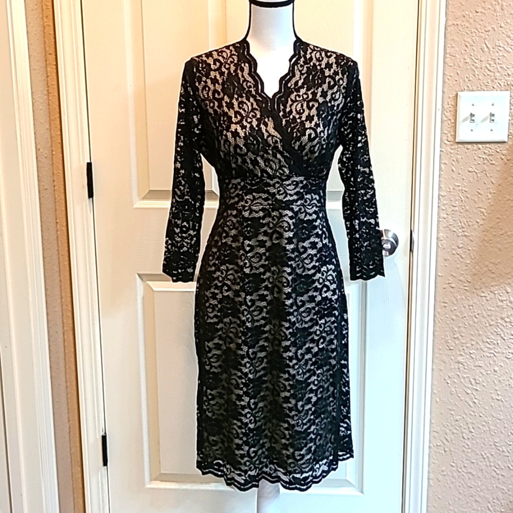 Charter Club Black Lace Dress